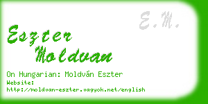 eszter moldvan business card